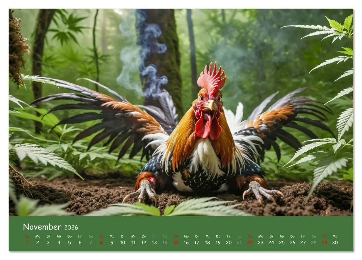 Bild: 9783516636406 | Tiere auf Gras - Der verrückte Cannabis-Kalender voller bekiffter...
