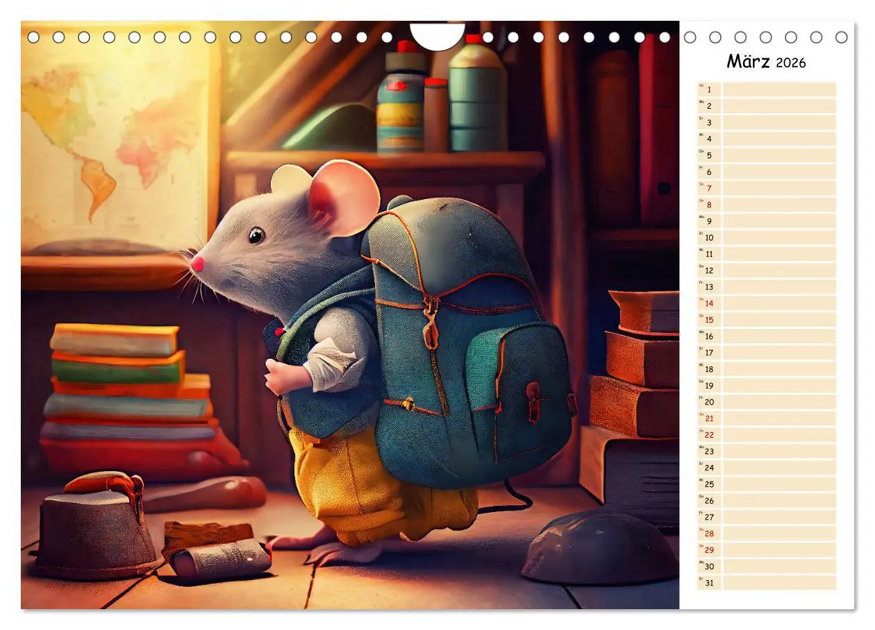 Bild: 9783457536506 | Maus auf Tour - Abenteuerkalender für Kids mit Planer (Wandkalender...