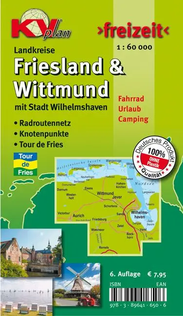 Cover: 9783896416506 | Friesland &amp; Wittmund Kreiskarte, KVplan,...