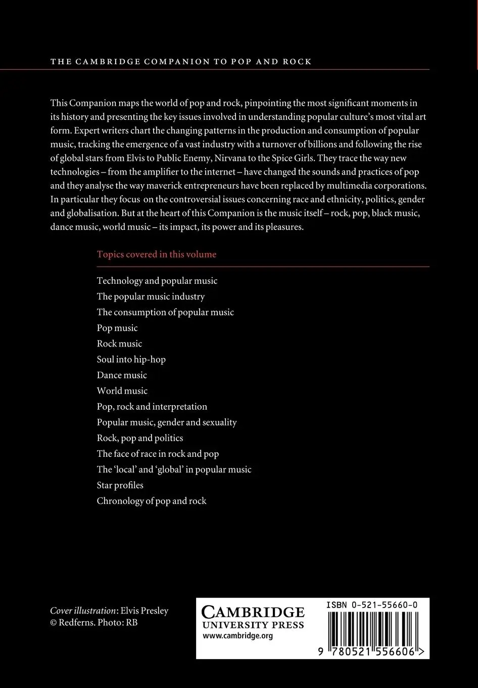 Rückseite: 9780521556606 | The Cambridge Companion to Pop and Rock | Simon Frith (u. a.) | Buch
