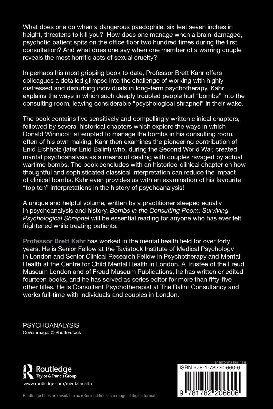 Rückseite: 9781782206606 | Bombs in the Consulting Room | Surviving Psychological Shrapnel | Kahr