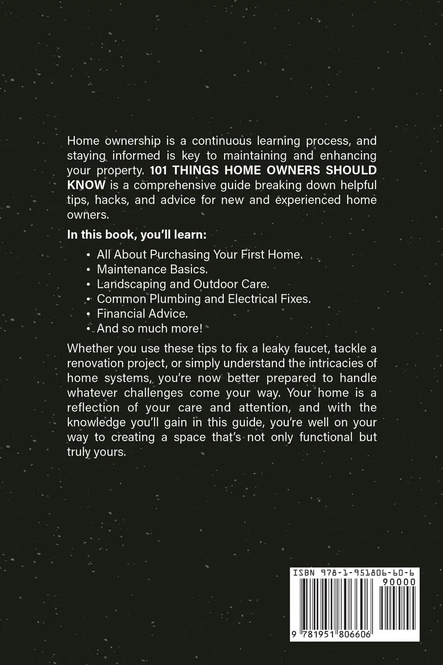 Rückseite: 9781951806606 | 101 Things Home Owners Should Know | Jack Ross | Taschenbuch | 2024
