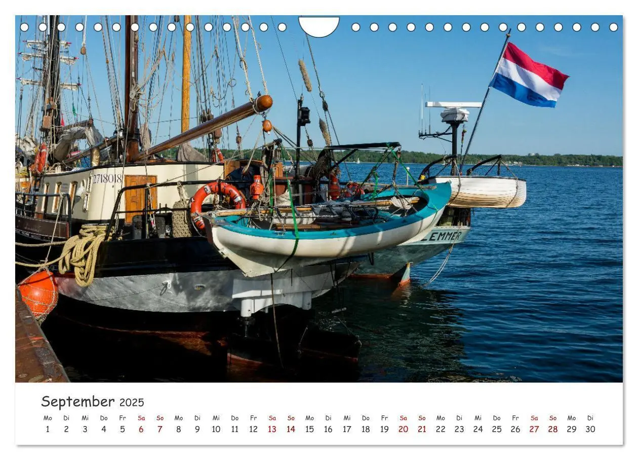 Bild: 9783383966606 | Kieler Förde genießen (Wandkalender 2025 DIN A4 quer), CALVENDO...
