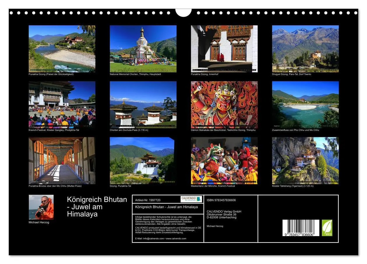 Bild: 9783457836606 | Königreich Bhutan - Juwel am Himalaya (Wandkalender 2026 DIN A3...