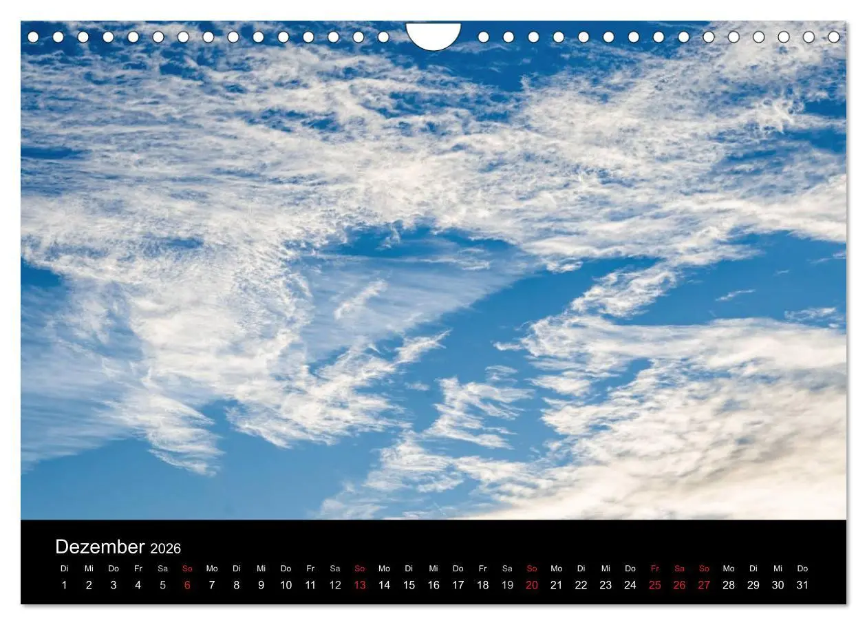 Bild: 9783516096606 | Wolkenmalerei (Wandkalender 2026 DIN A4 quer), CALVENDO Monatskalender