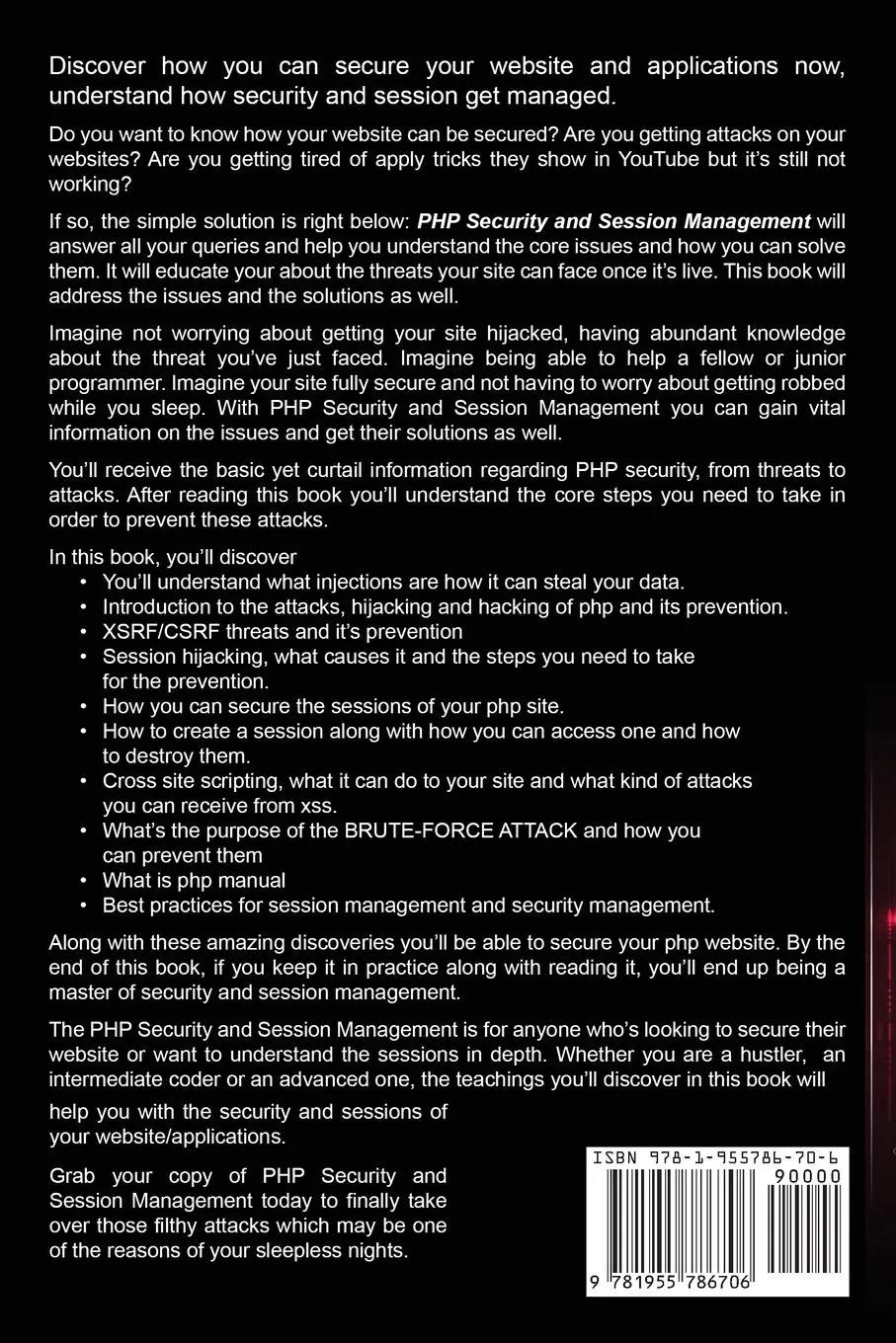Rückseite: 9781955786706 | PHP | PHP security and session management | Andy Vickler | Taschenbuch