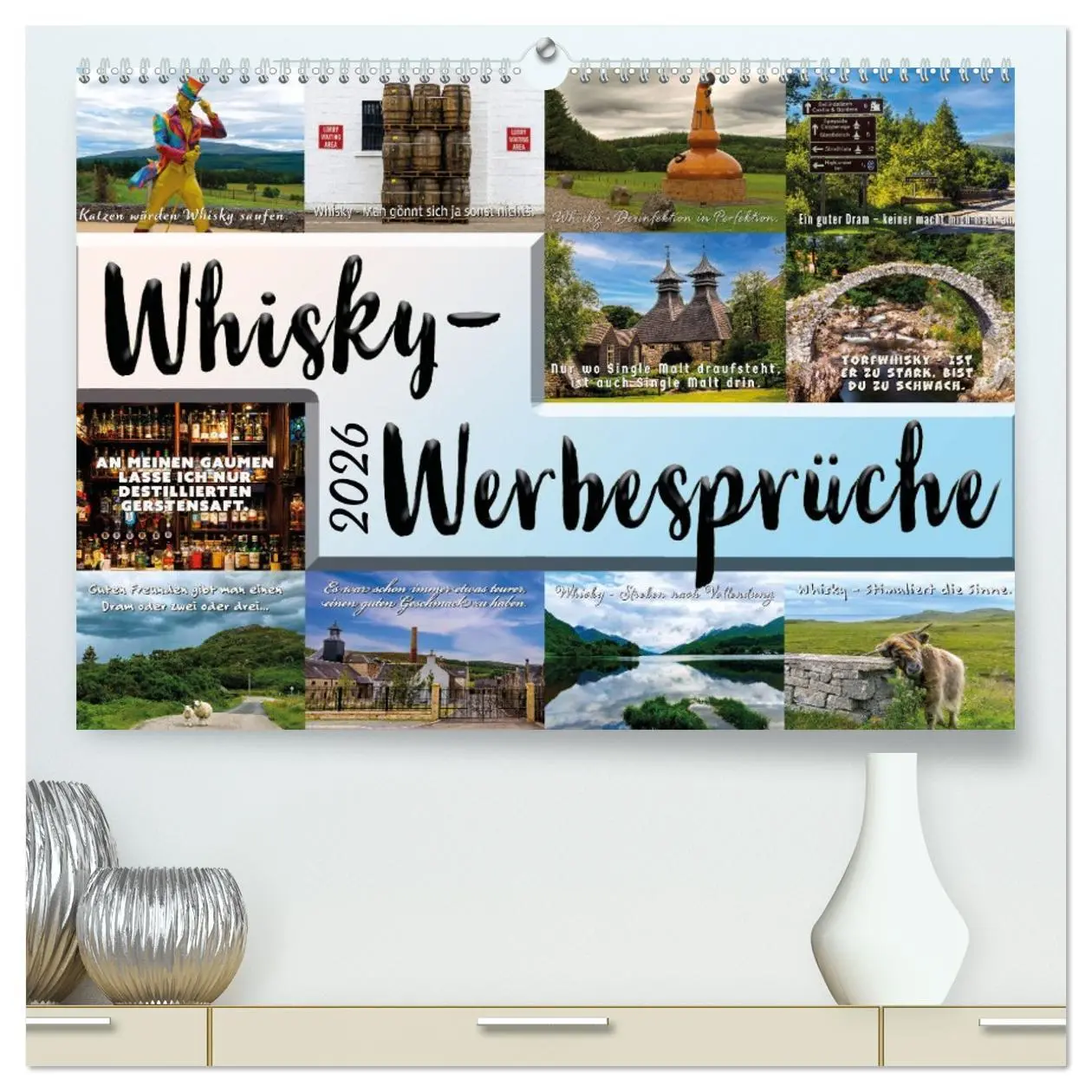 Cover: 9783457516706 | Whisky-Werbesprüche (hochwertiger Premium Wandkalender 2026 DIN A2...