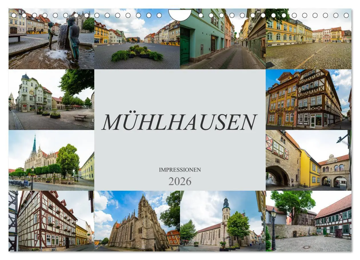 Cover: 9783457826706 | Mühlhausen Impressionen (Wandkalender 2026 DIN A4 quer), CALVENDO...