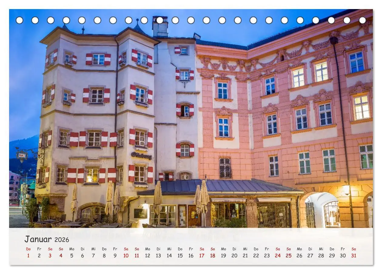 Bild: 9783516606706 | Innsbruck - Die schöne Hauptstadt Tirols (Tischkalender 2026 DIN A5...