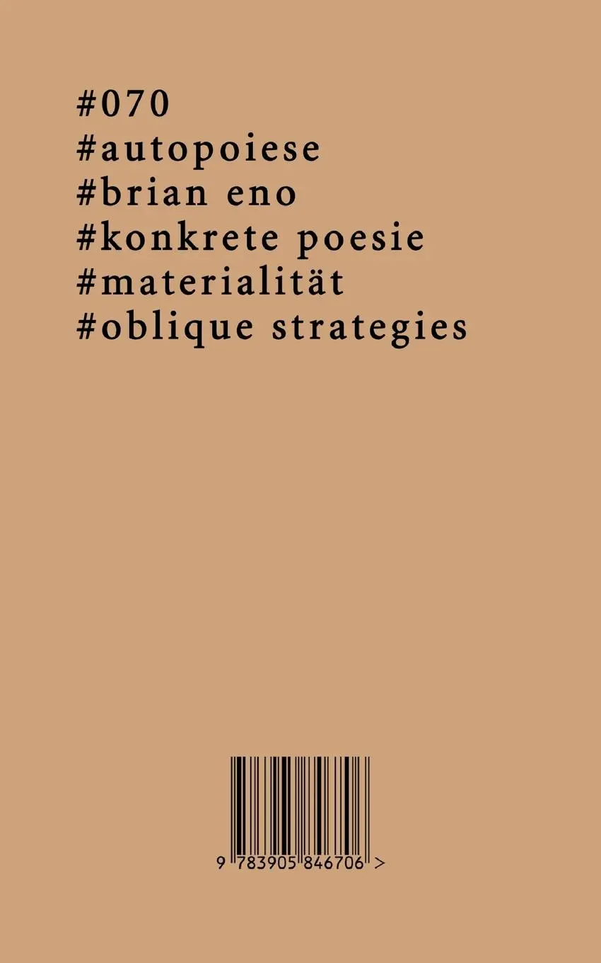 Rückseite: 9783905846706 | Concrete Strategies | Exercises on "Oblique Strategies" | Abendschein