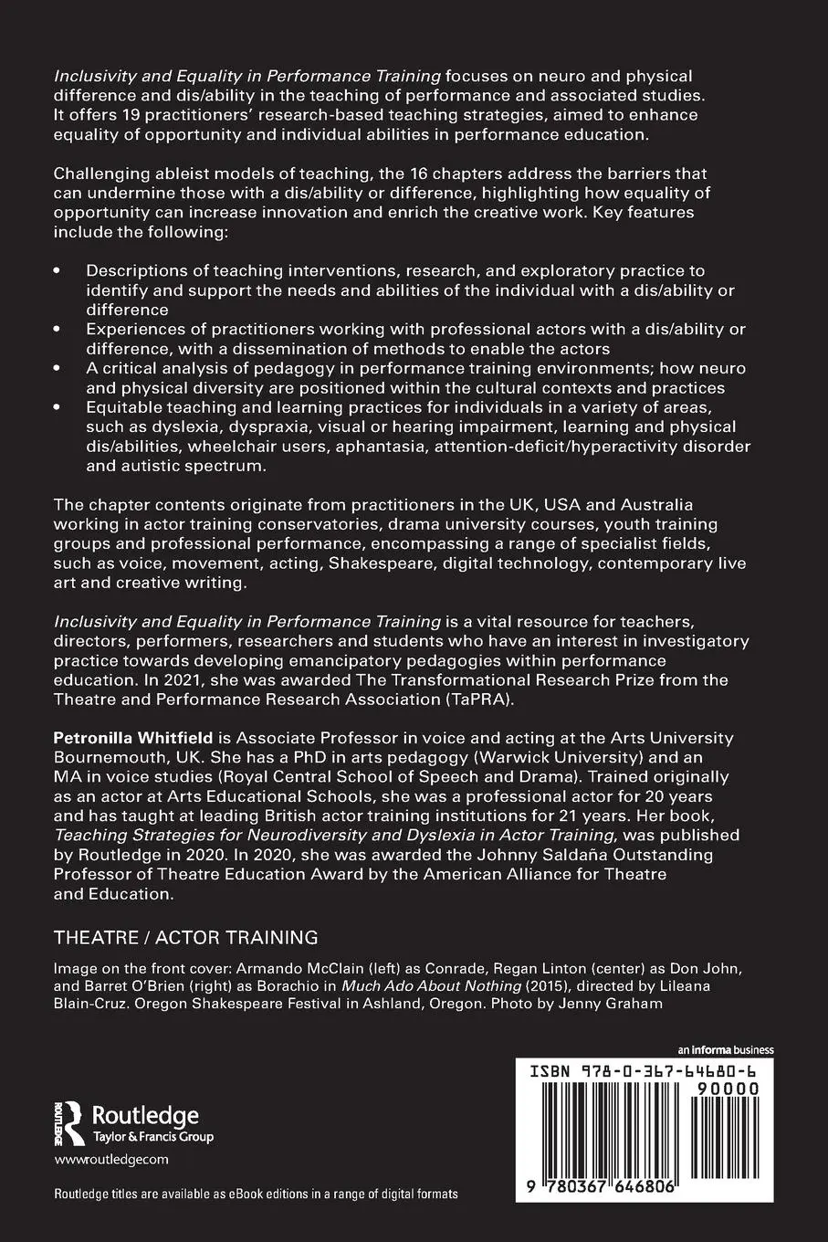 Rückseite: 9780367646806 | Inclusivity and Equality in Performance Training | Whitfield | Buch