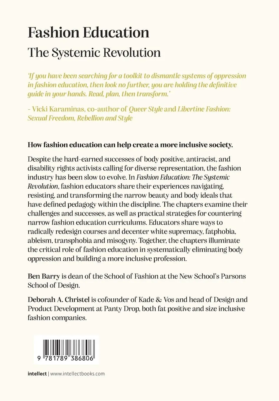 Rückseite: 9781789386806 | Fashion Education | The Systemic Revolution | Ben Barry (u. a.) | Buch