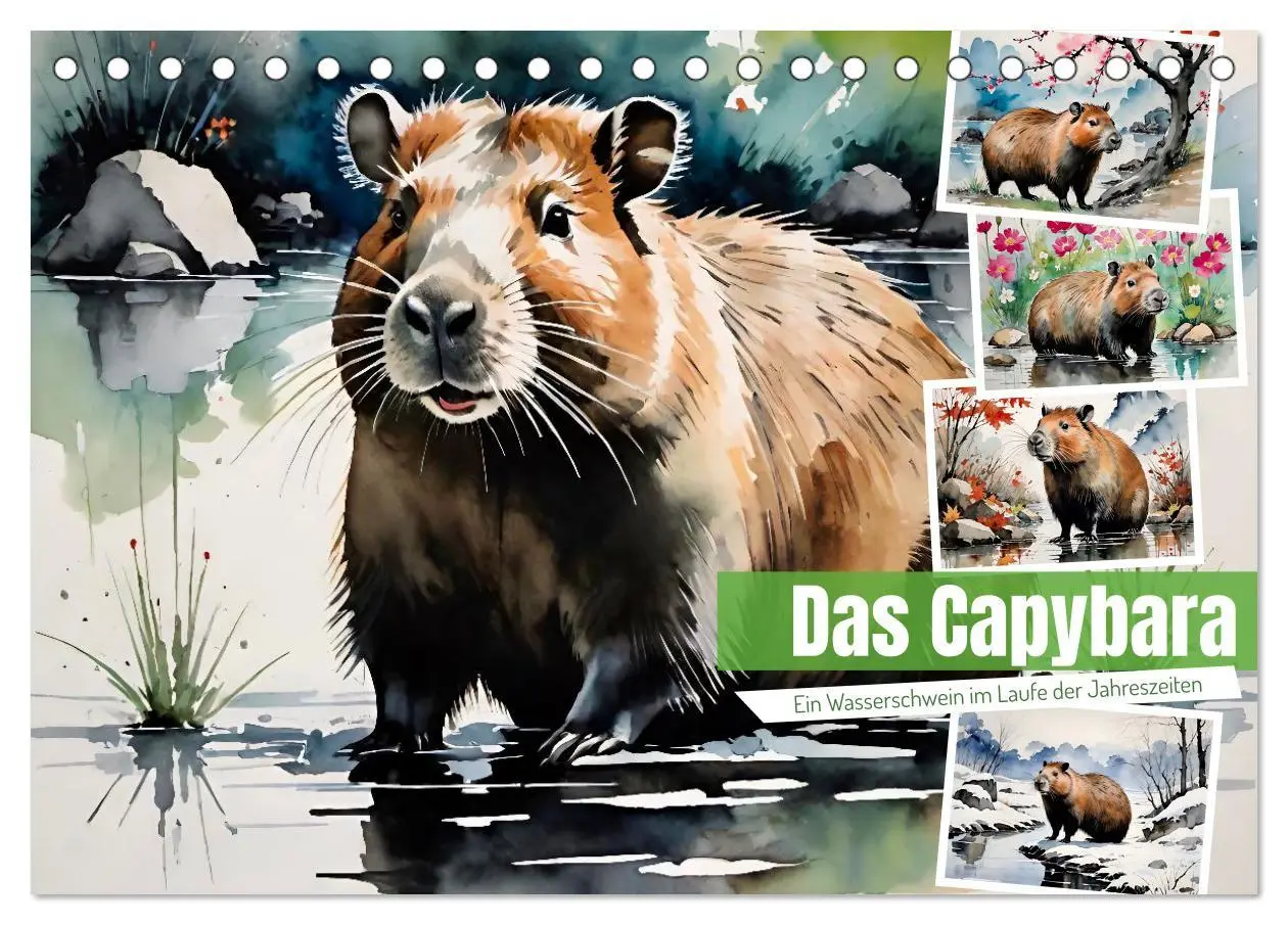 Cover: 9783457816806 | Das Capybara (Tischkalender 2026 DIN A5 quer), CALVENDO Monatskalender