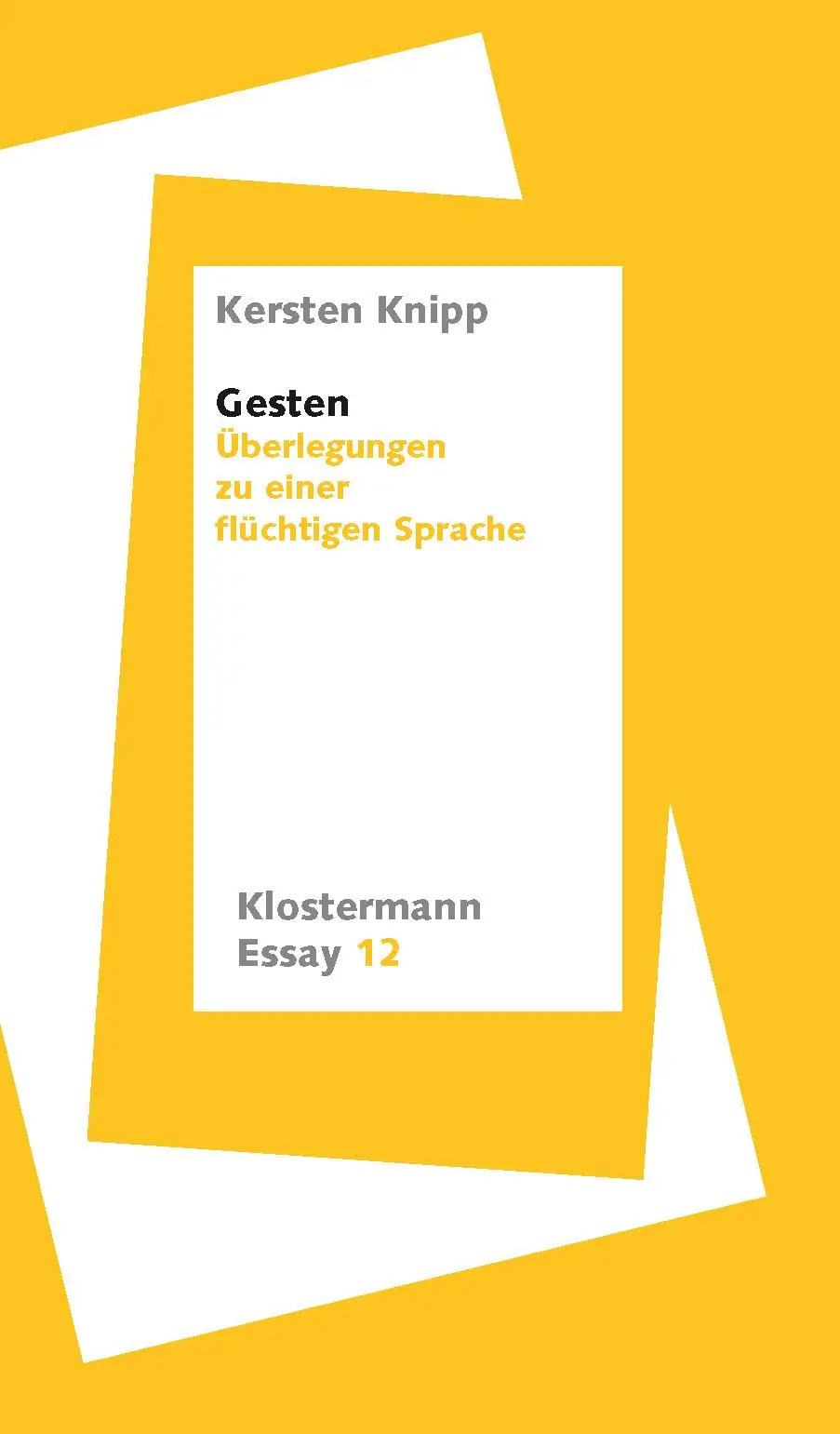 Cover: 9783465046806 | Gesten | Überlegungen zu einer flüchtigen Sprache | Kersten Knipp