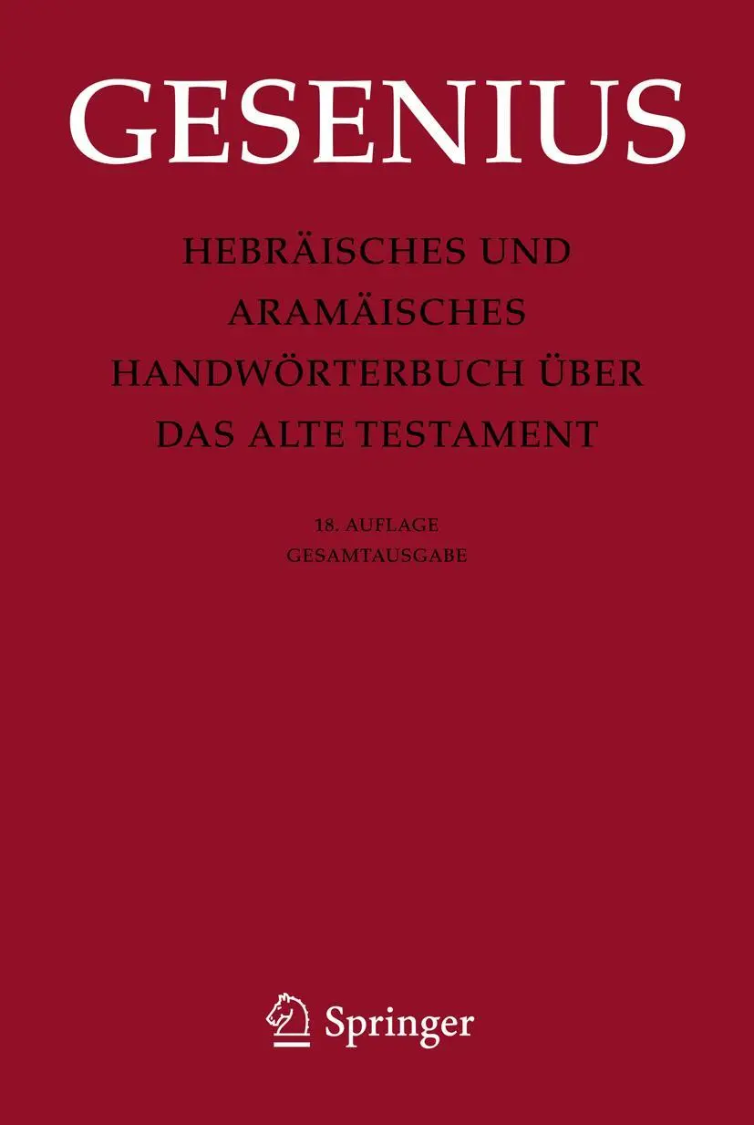 Cover: 9783642256806 | Hebräisches und Aramäisches Handwörterbuch über das Alte Testament