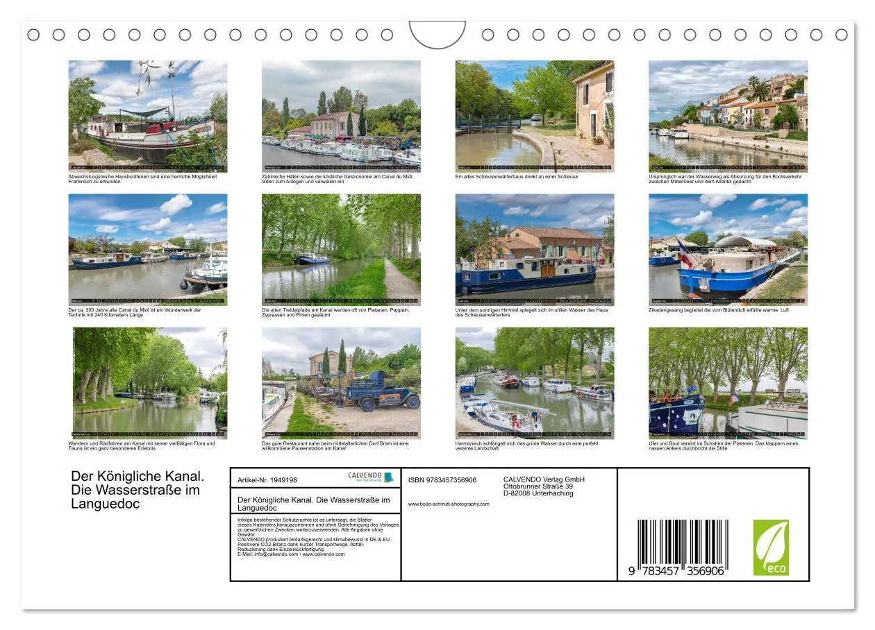 Bild: 9783457356906 | Der Königliche Kanal. Die Wasserstraße im Languedoc (Wandkalender...