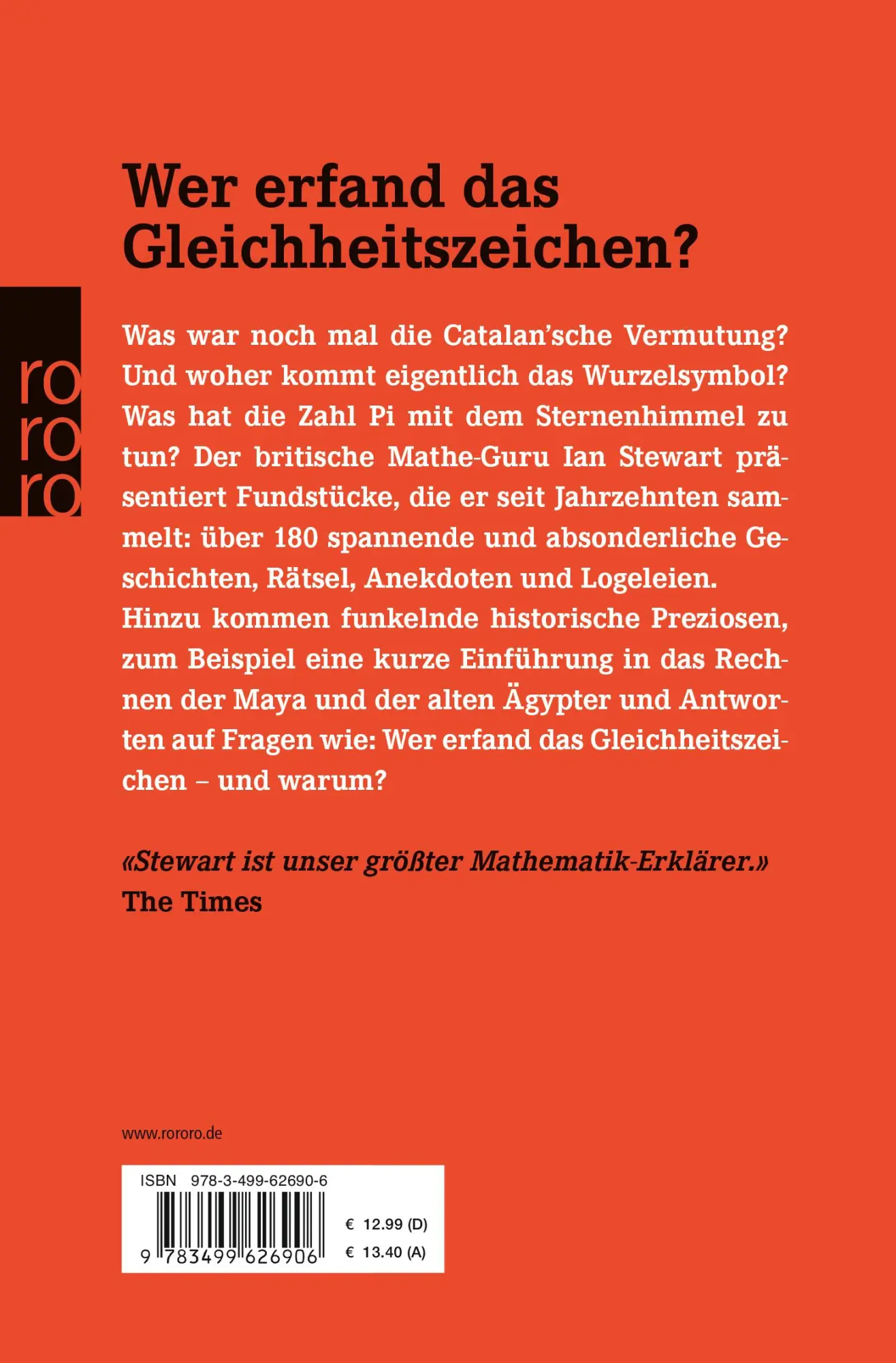 Rückseite: 9783499626906 | Professor Stewarts mathematische Schätze | Ian Stewart | Taschenbuch