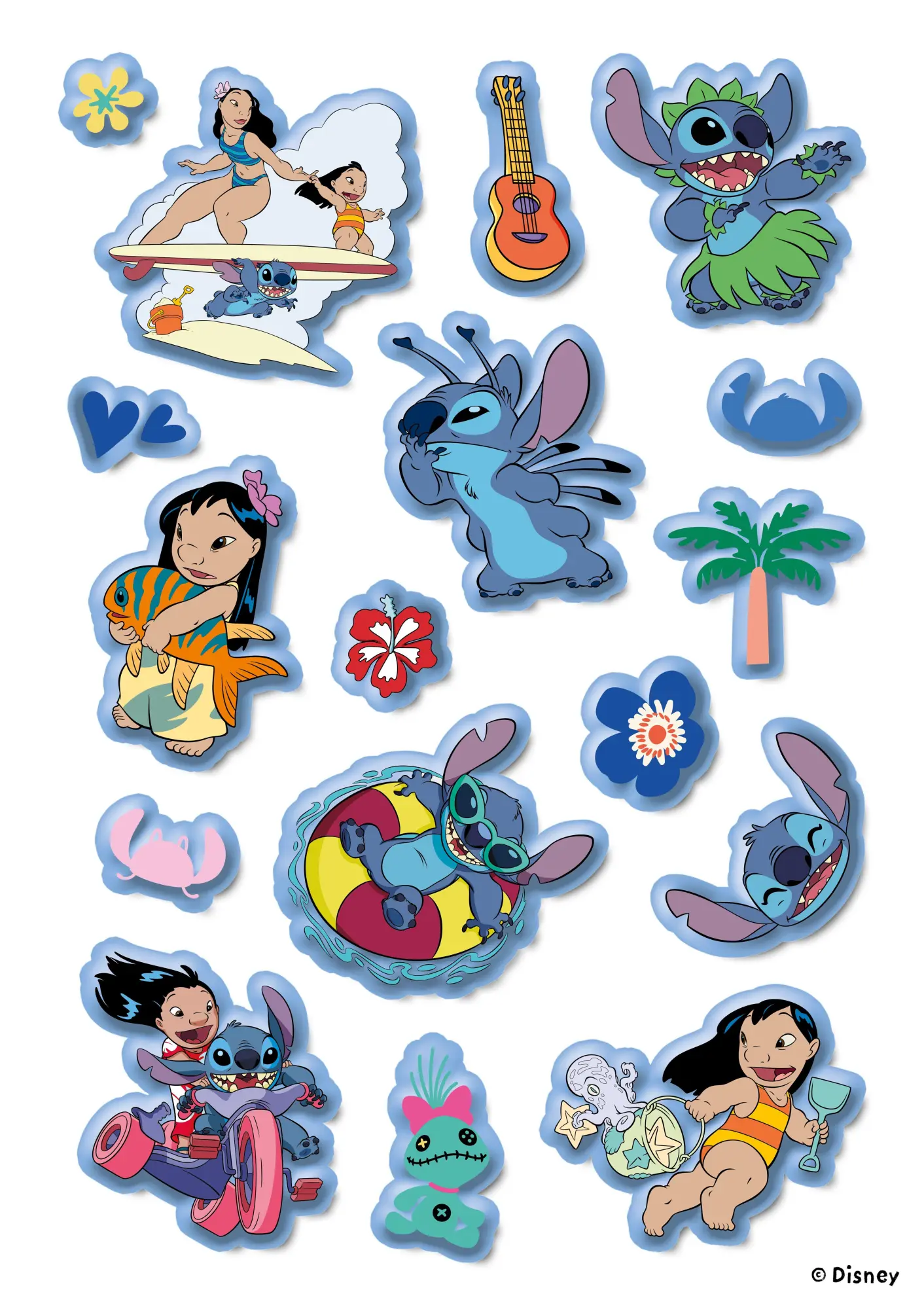 Bild: 9783833246906 | Disney Stitch: Malspaß mit 3D-Stickern | Malblock mit 3D-Stickern