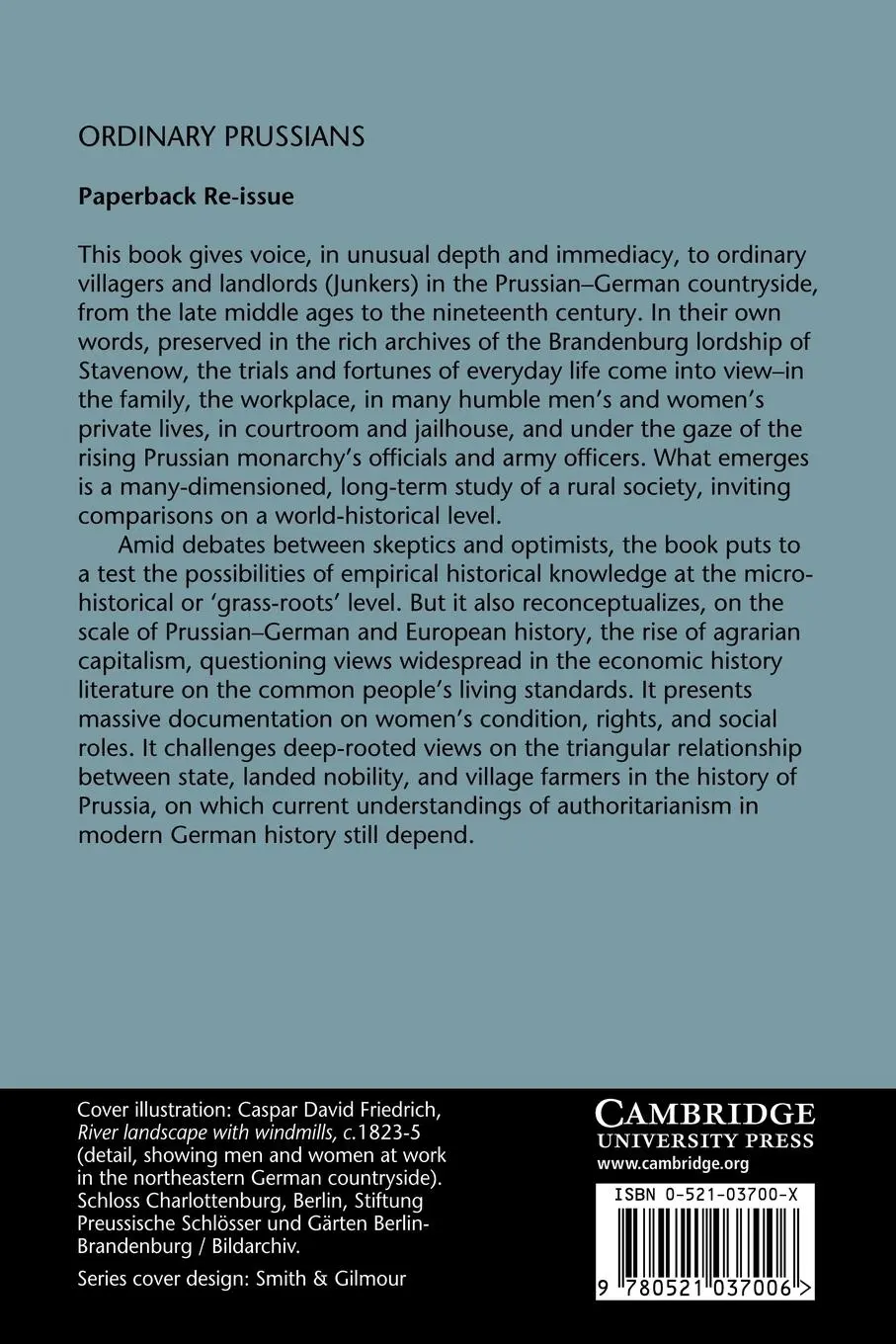 Rückseite: 9780521037006 | Ordinary Prussians | Brandenburg Junkers and Villagers, 1500 1840