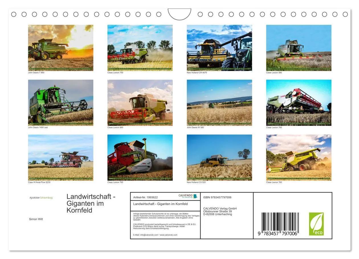 Bild: 9783457797006 | Landwirtschaft - Giganten im Kornfeld (Wandkalender 2026 DIN A4...