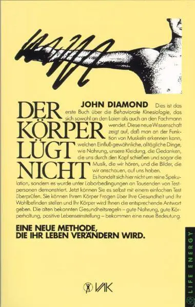 Cover: 9783924077006 | Der Körper lügt nicht | John Diamond | Taschenbuch | Life Energy