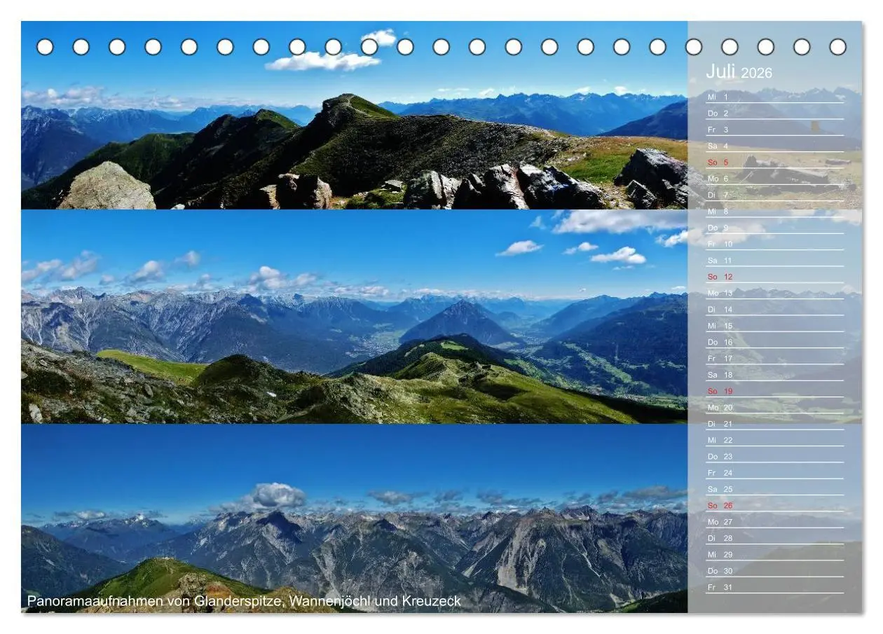 Bild: 9783516187106 | Alpenüberquerung (Tischkalender 2026 DIN A5 quer), CALVENDO...