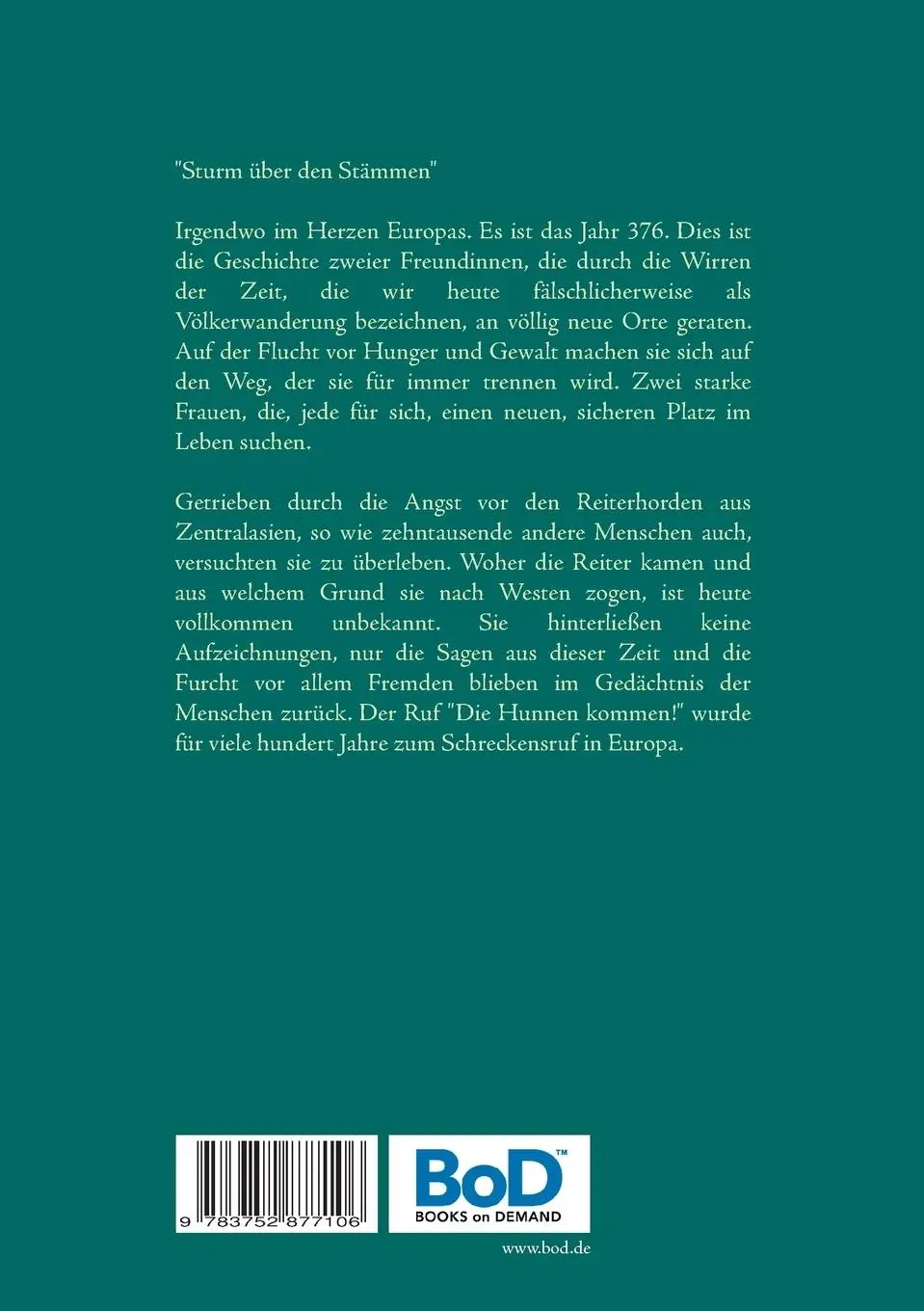 Rückseite: 9783752877106 | Sturm über den Stämmen | Uwe Goeritz | Taschenbuch | 124 S. | Deutsch