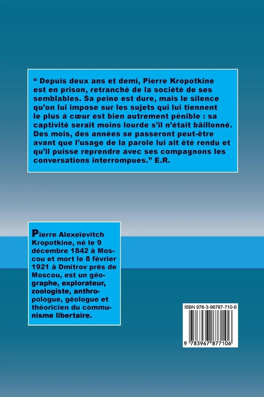 Rückseite: 9783967877106 | Paroles d'un révolté | Pierre Kropotkine | Taschenbuch | Französisch