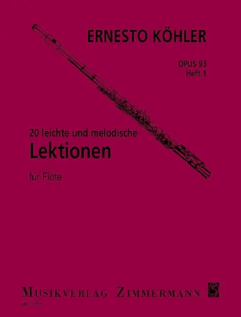 Cover: 9790010177106 | 20 leichte und melodische Lektionen | Ernesto Köhler | Broschüre