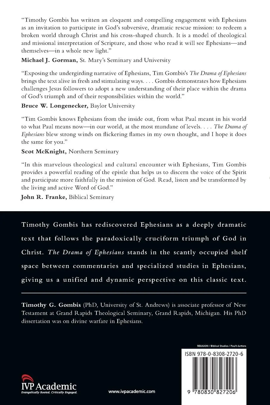 Rückseite: 9780830827206 | The Drama of Ephesians | Participating in the Triumph of God | Gombis