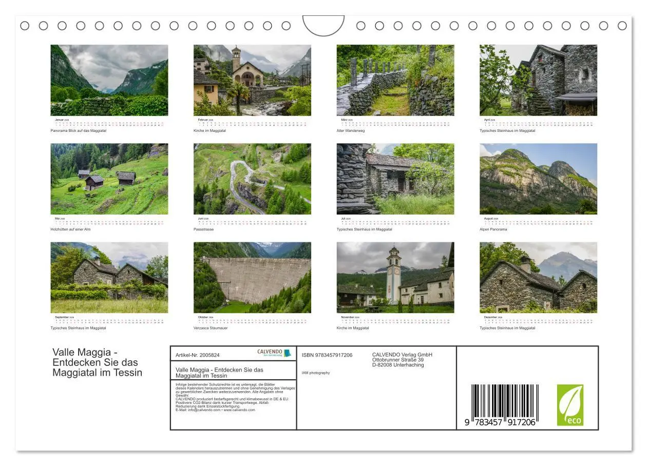 Bild: 9783457917206 | Valle Maggia - Entdecken Sie das Maggiatal im Tessin (Wandkalender...