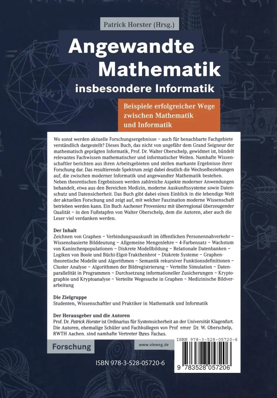 Rückseite: 9783528057206 | Angewandte Mathematik, insbesondere Informatik | Patrick Horster