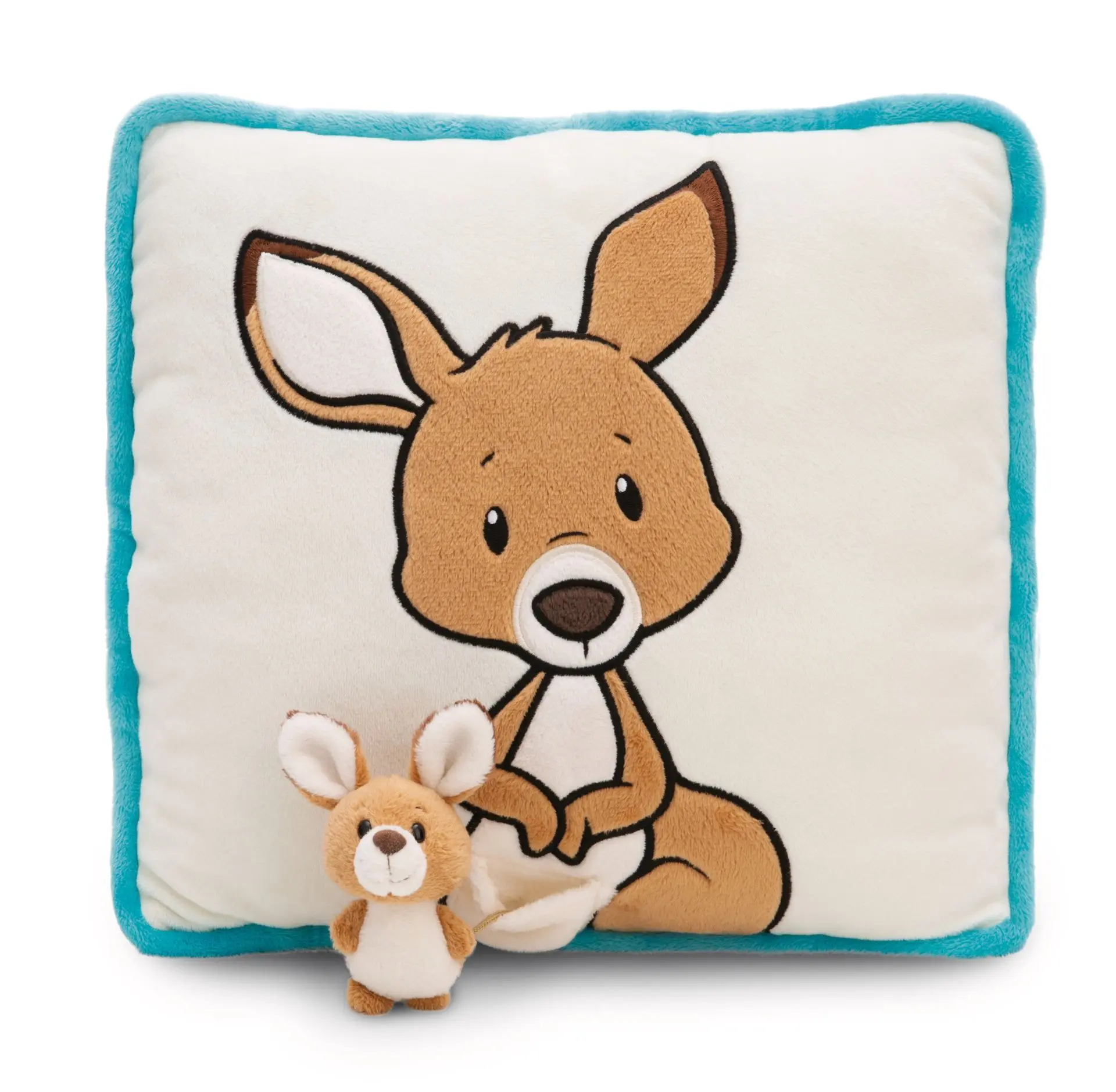 Cover: 4012390617306 | Nici 61730 Kissen Känguru mit 3D Kind 7cm quadratisch 30x30cm | 61730