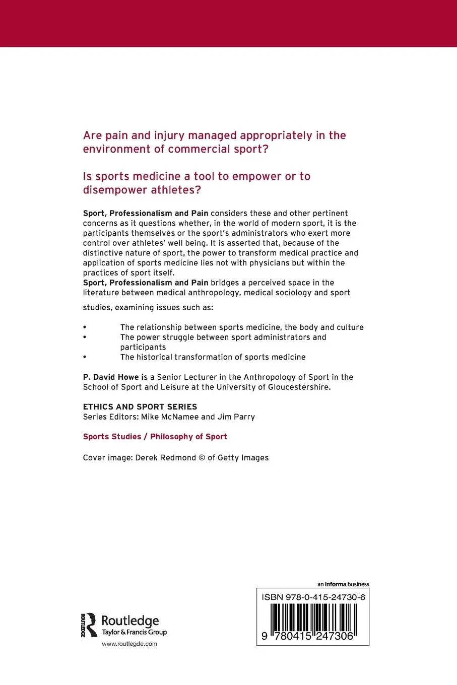 Rückseite: 9780415247306 | Sport, Professionalism and Pain | Ethnographies of Injury and Risk