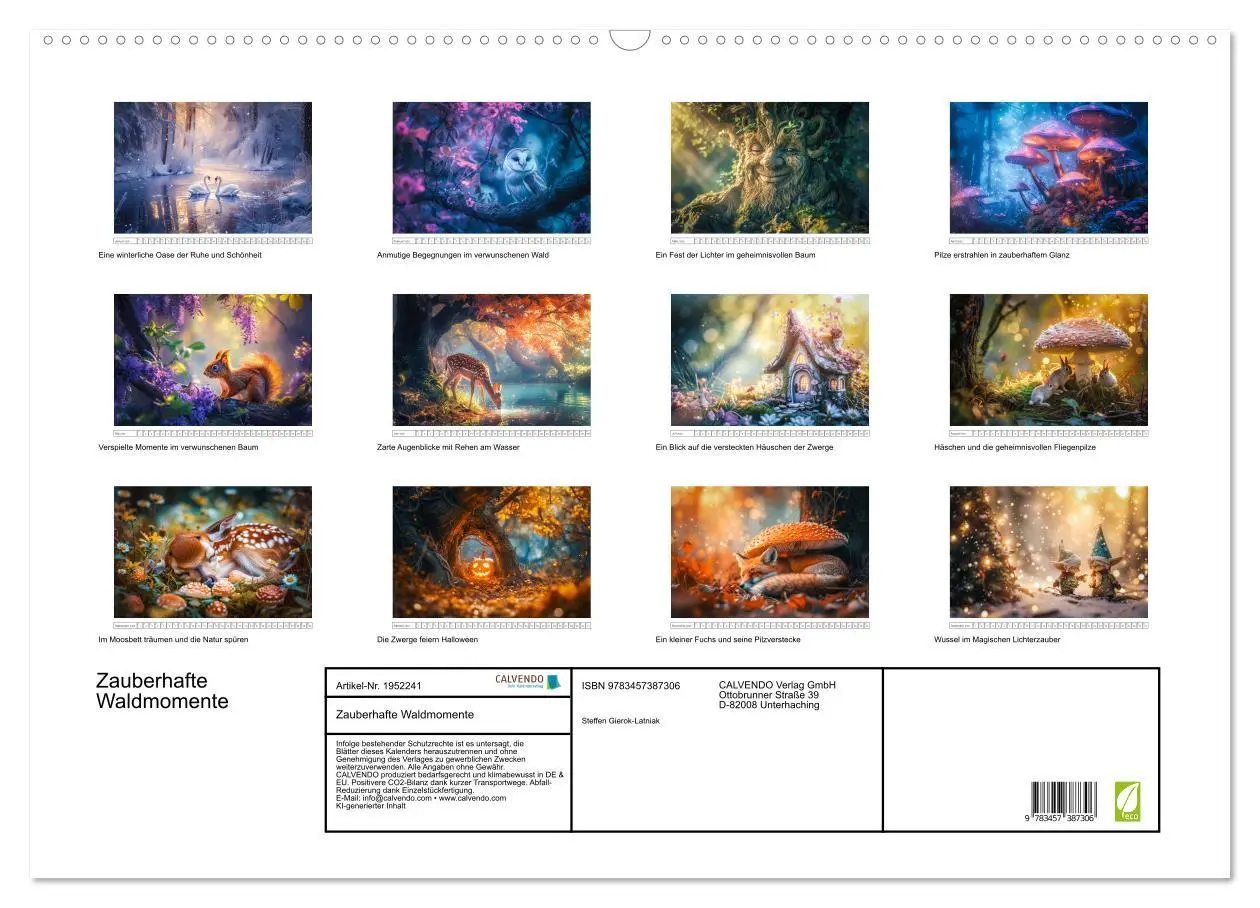 Bild: 9783457387306 | Zauberhafte Waldmomente (Wandkalender 2026 DIN A2 quer), CALVENDO...