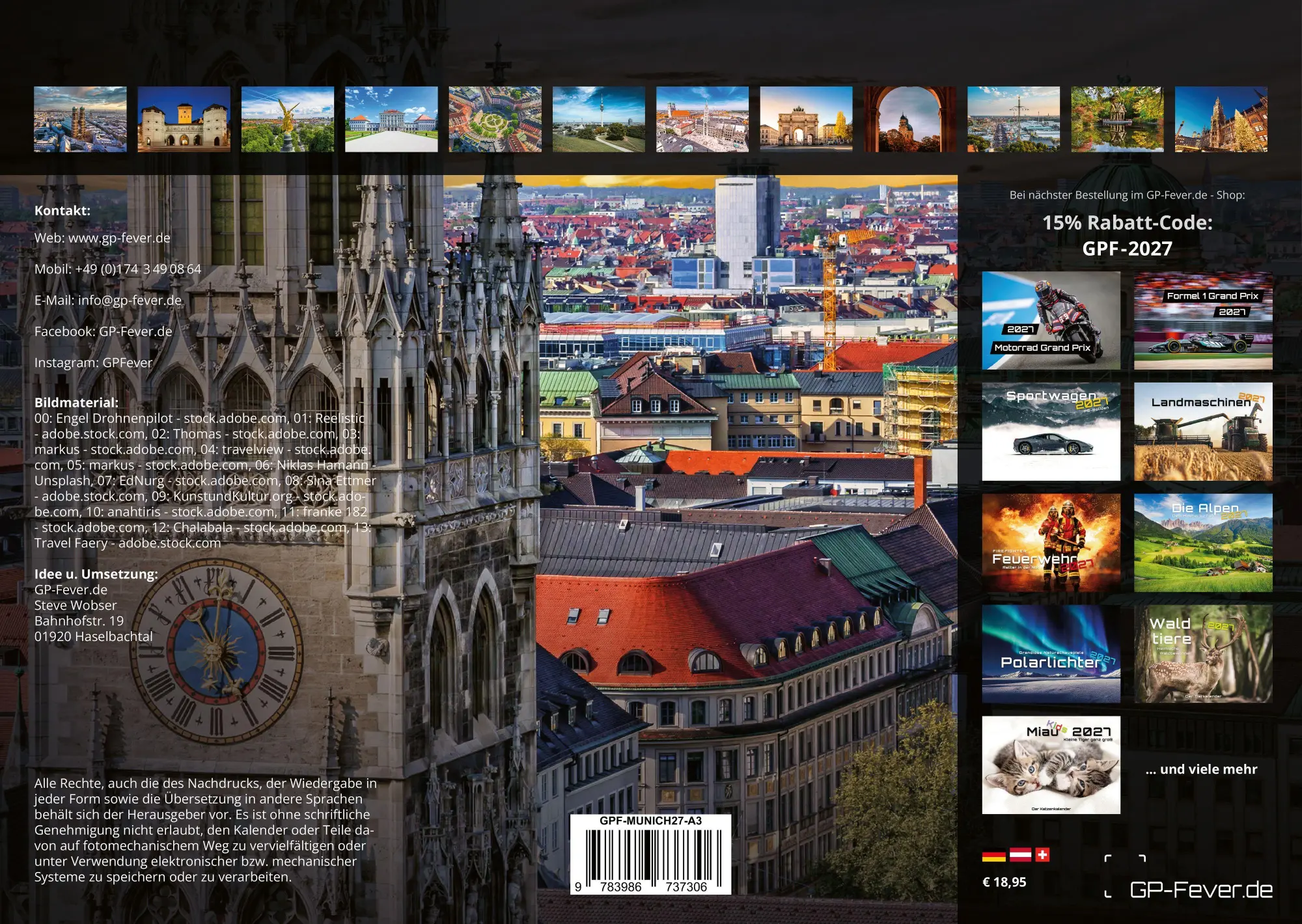 Bild: 9783986737306 | München - Zwischen Alpenblick und Altstadtflair - 2027 - Kalender...
