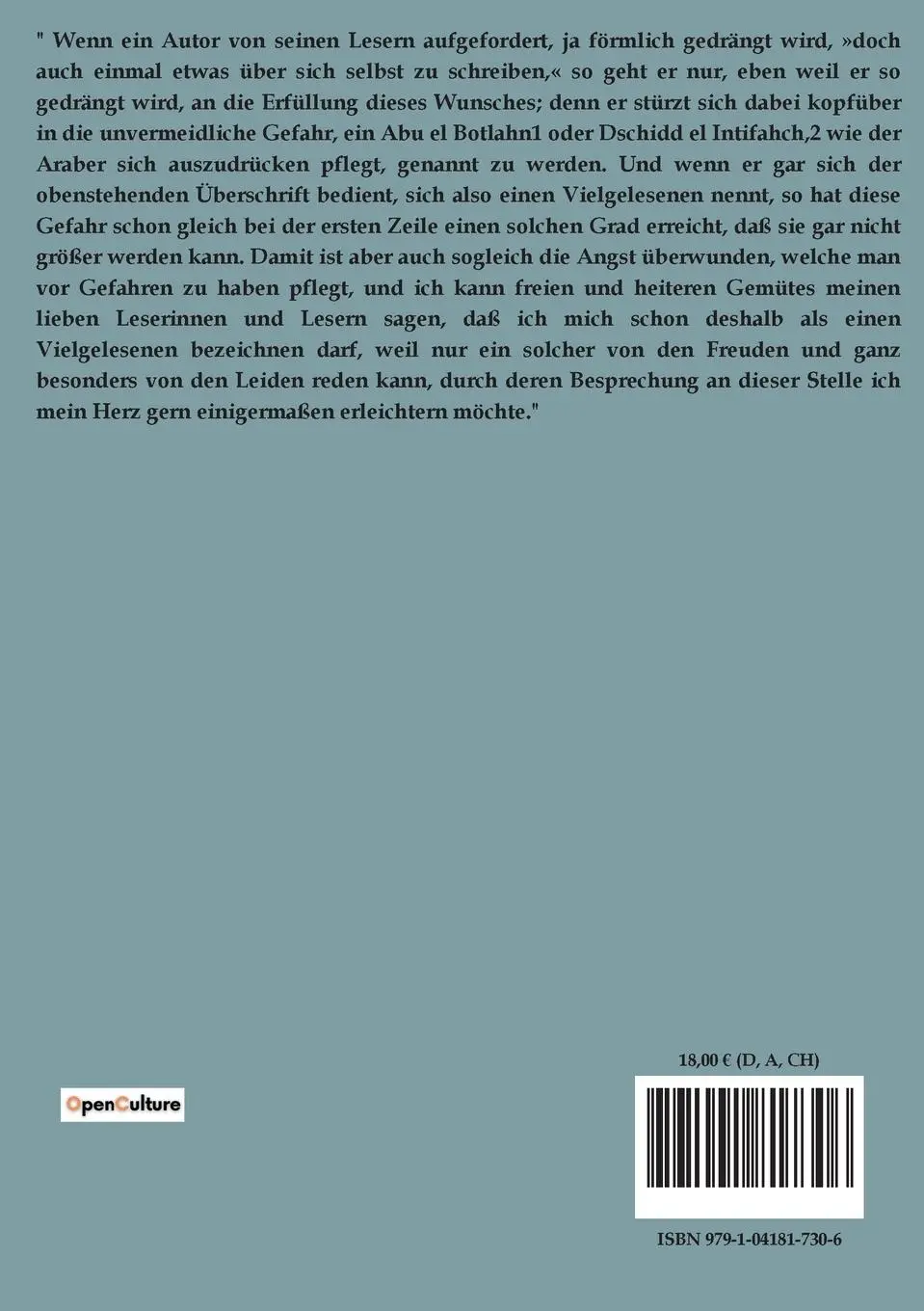 Rückseite: 9791041817306 | Freuden und Leiden eines Vielgelesenen | Karl May | Taschenbuch | 2023