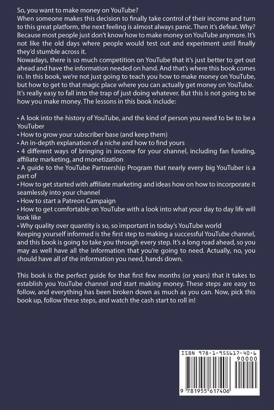 Rückseite: 9781955617406 | Make Money On YouTube | James Ericson | Taschenbuch | Englisch | 2021
