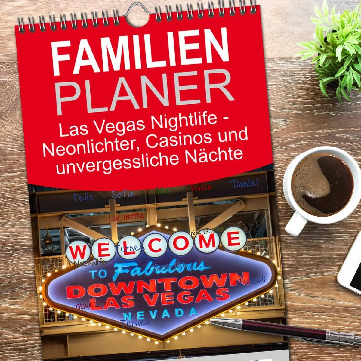 Bild: 9783516607406 | Familienplaner 2026 - Las Vegas Nightlife - Neonlichter, Casinos...