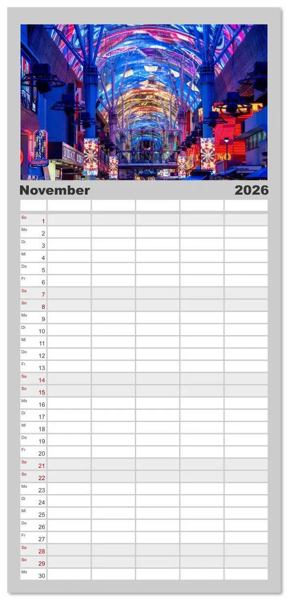 Bild: 9783516607406 | Familienplaner 2026 - Las Vegas Nightlife - Neonlichter, Casinos...