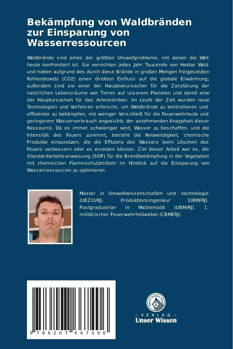 Rückseite: 9786207667406 | Bekämpfung von Waldbränden zur Einsparung von Wasserressourcen | Buch