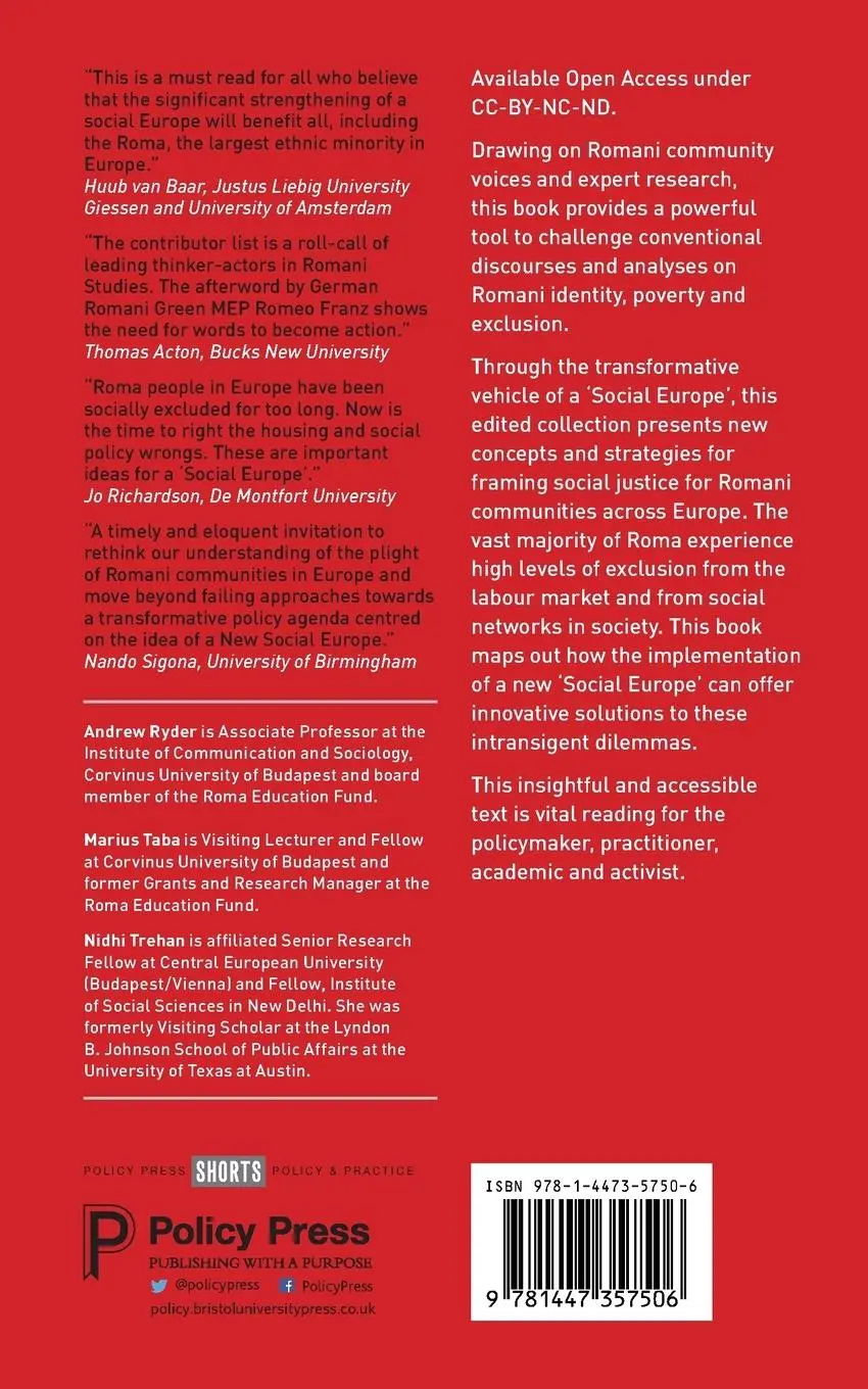 Rückseite: 9781447357506 | Romani Communities and Transformative Change | A New Social Europe