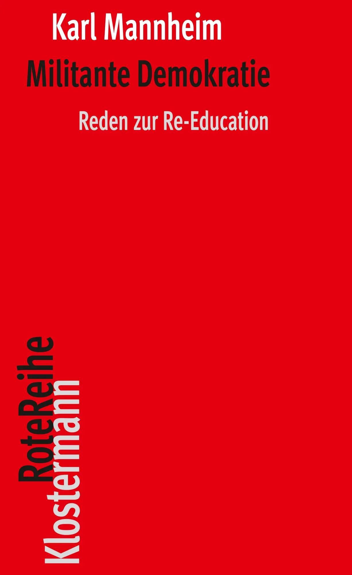 Cover: 9783465047506 | Militante Demokratie | Reden zur Re-Education | Karl Mannheim | Buch