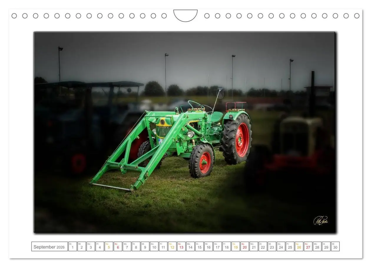 Bild: 9783516077506 | Oldtimer - Traktor Liebe (Wandkalender 2026 DIN A4 quer), CALVENDO...