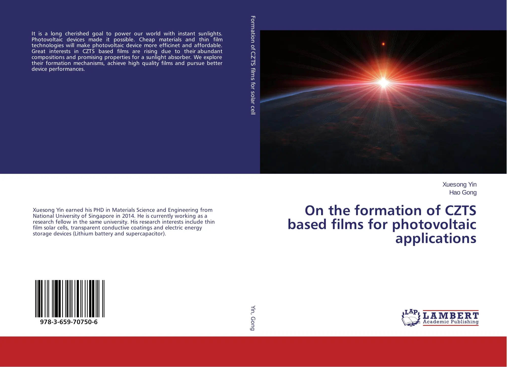 Cover: 9783659707506 | On the formation of CZTS based films for photovoltaic applications