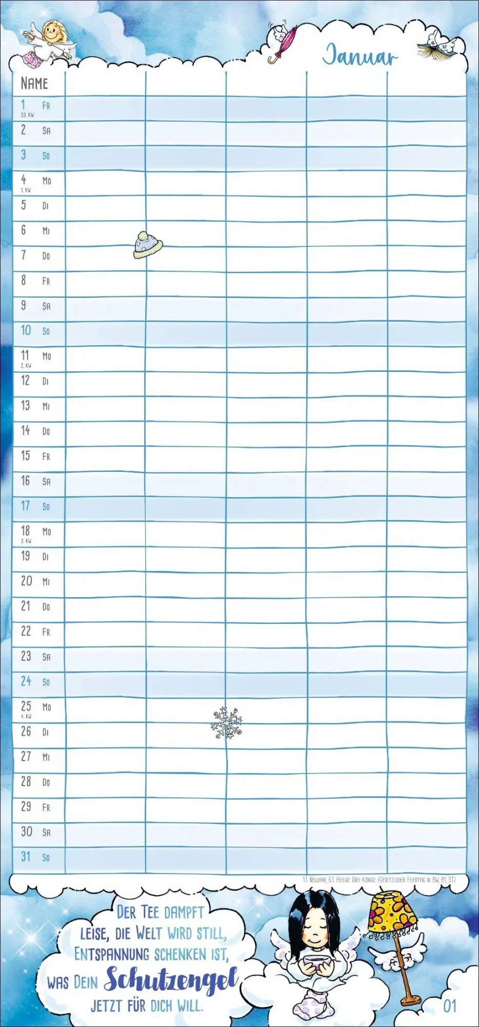Bild: 9783756417506 | times&amp;more Schutzengel Familienplaner 2027 | Heye | Kalender | 13 S.