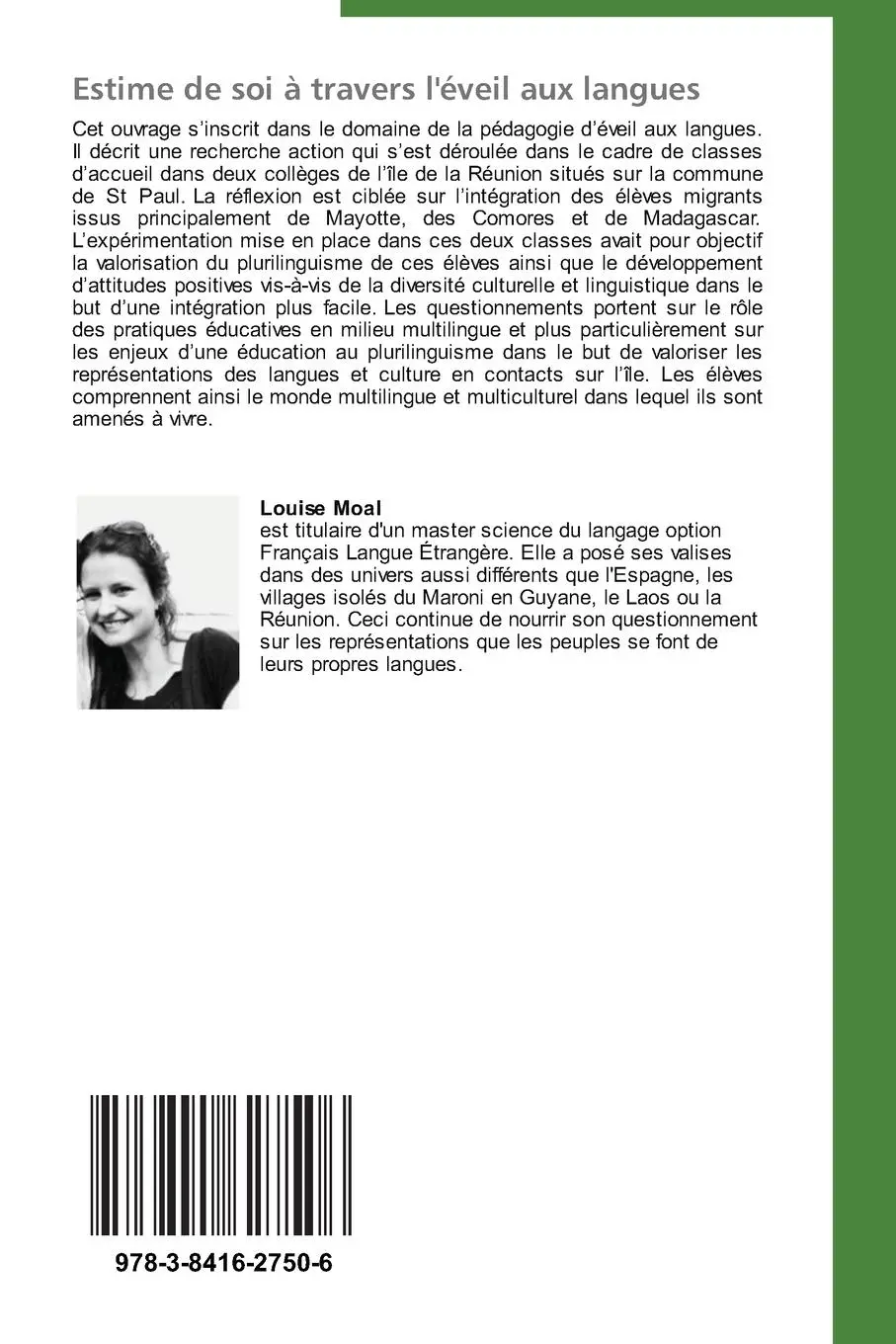 Rückseite: 9783841627506 | Estime de soi à travers l'éveil aux langues | Louise Moal | Buch
