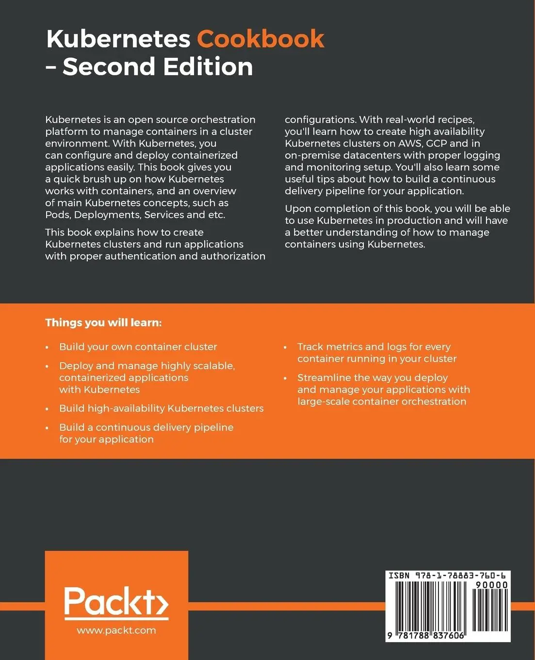 Rückseite: 9781788837606 | Kubernetes Cookbook | Hideto Saito (u. a.) | Taschenbuch | Englisch