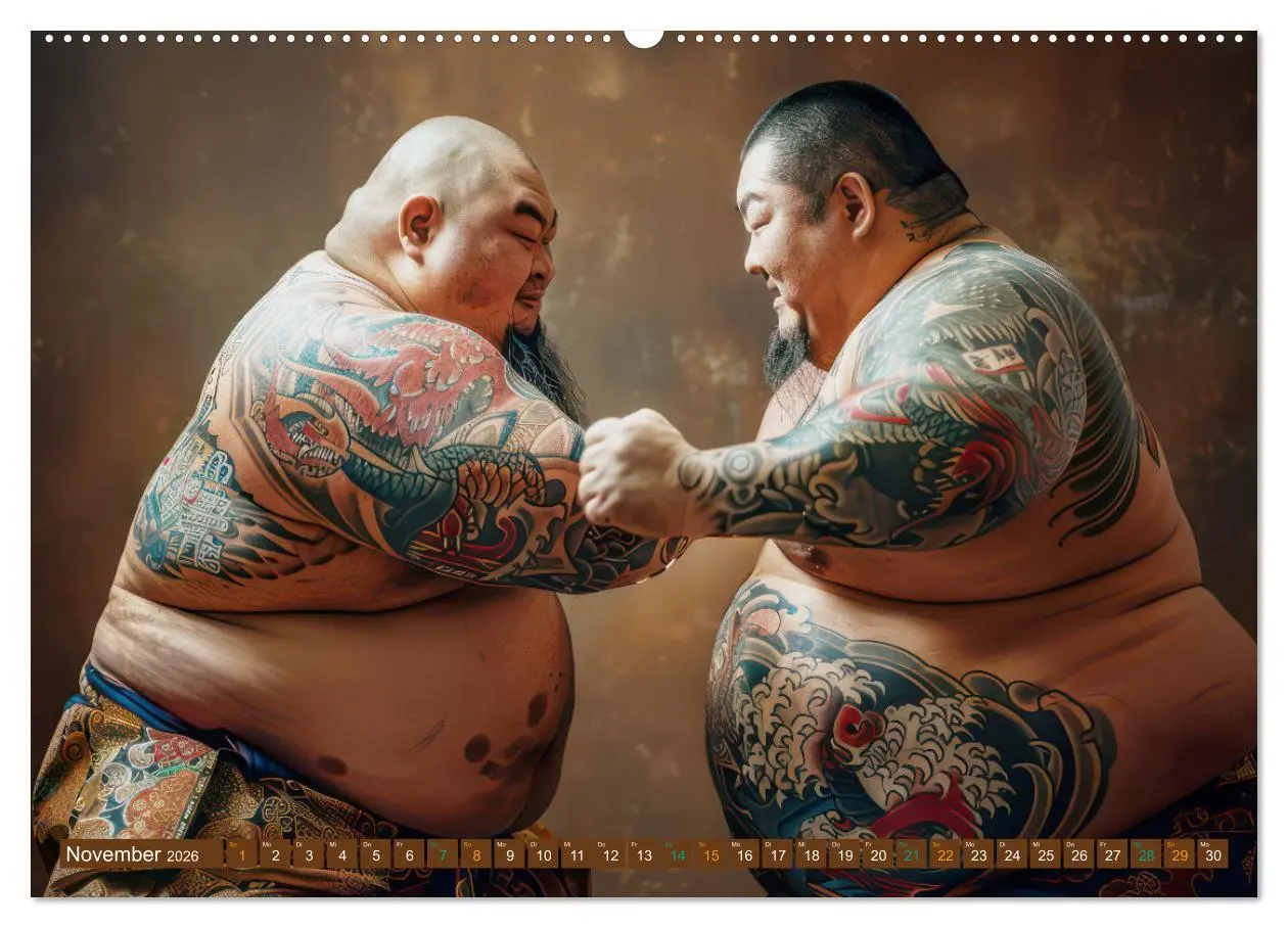 Bild: 9783457427606 | Sumo - Japans schwere Ringer (Wandkalender 2026 DIN A2 quer),...
