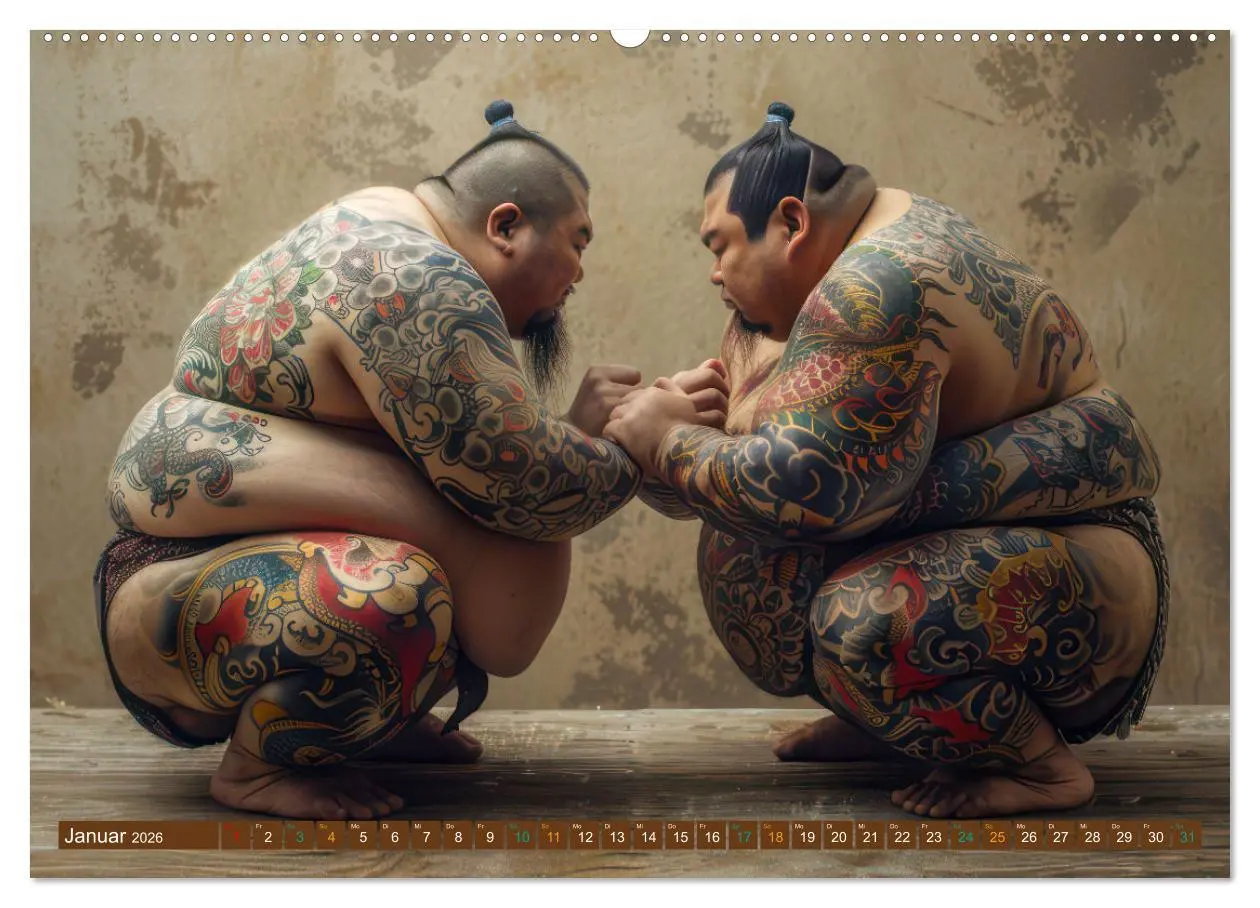 Bild: 9783457427606 | Sumo - Japans schwere Ringer (Wandkalender 2026 DIN A2 quer),...